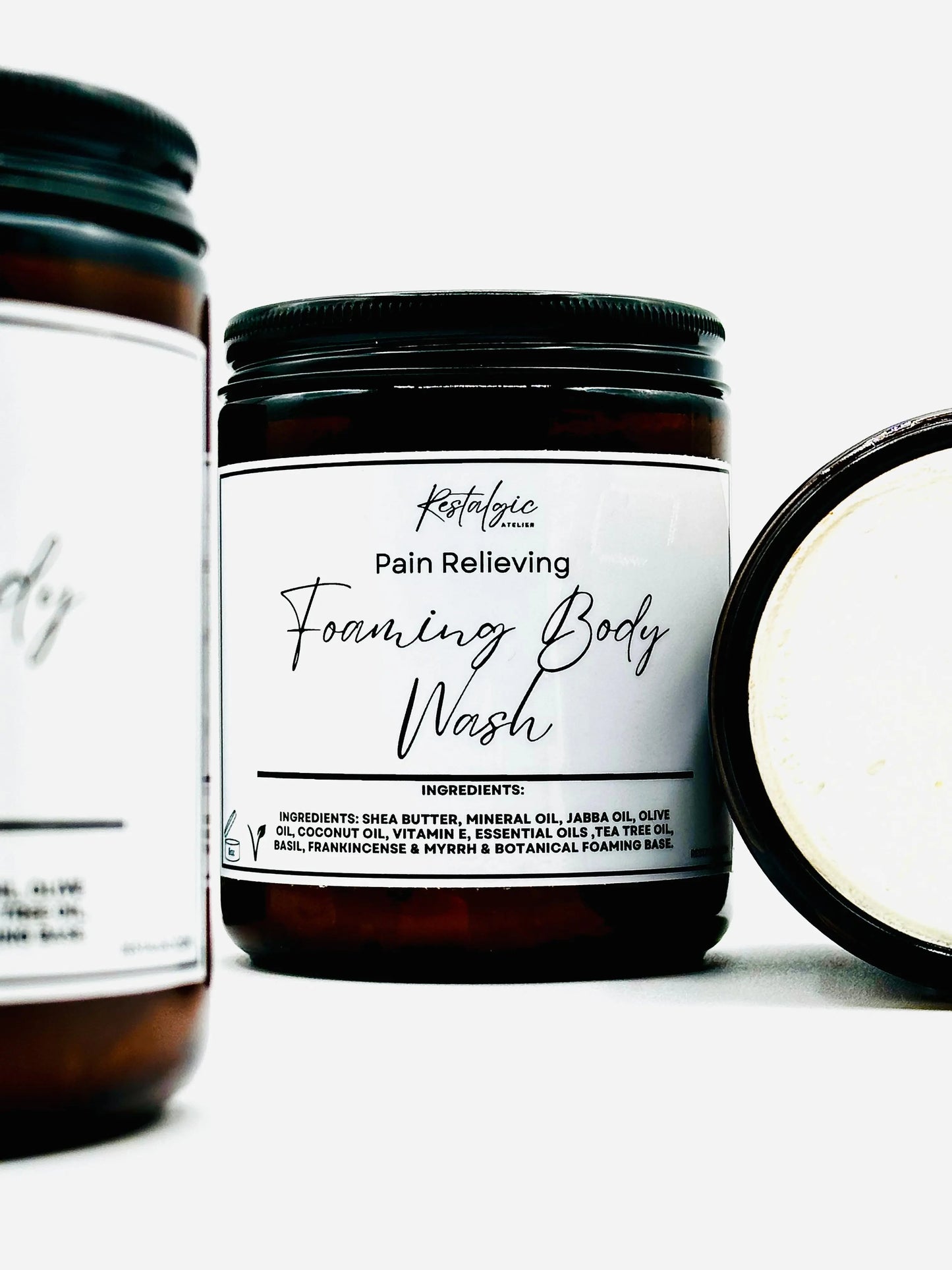 Foaming pain relieving shea butter body wash Restalgic Atelier