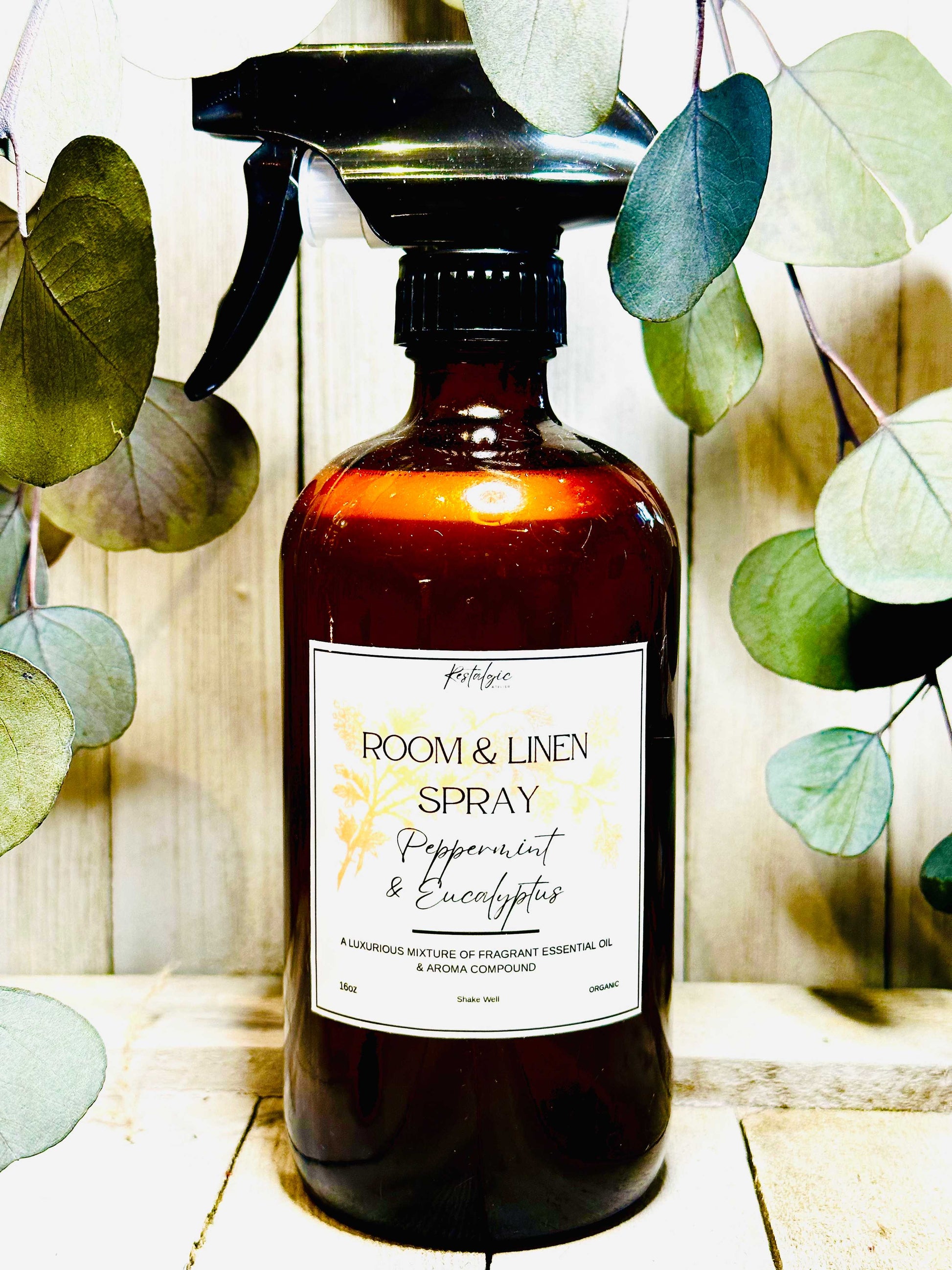 Organic Scented Room Spray- 16oz Your Choice of Fragrance Scent Blends- Perfect for Home Office, Bridal or Baby showers Best Seller! Restalgic Atelier