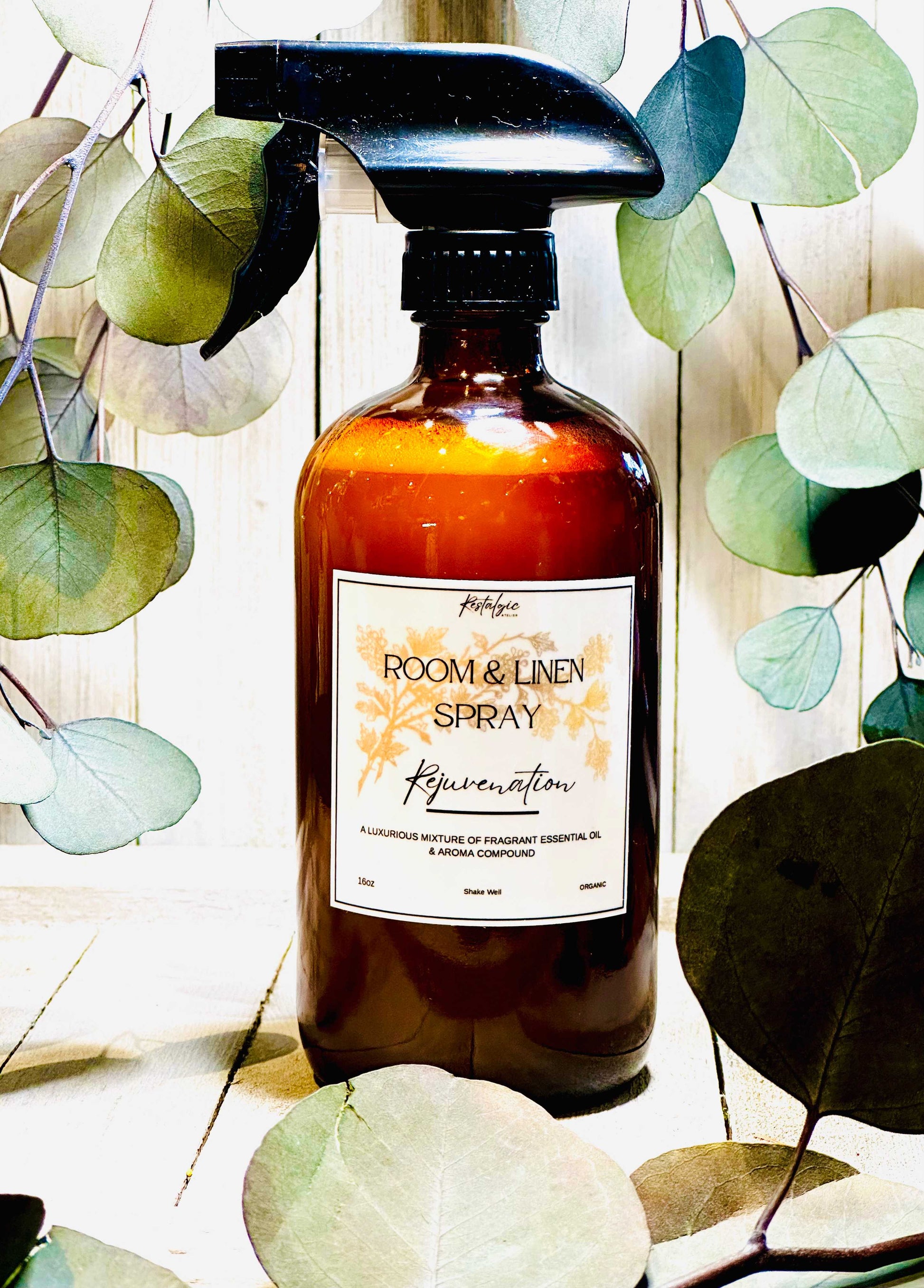 Organic Scented Room Spray- 16oz Your Choice of Fragrance Scent Blends- Perfect for Home Office, Bridal or Baby showers Best Seller! Restalgic Atelier