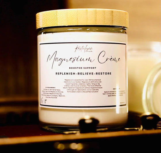 Unveiling the Ultimate Trio for Magnesium Deficiency: Cream, Spray, and Serum Body Oil Candle Restalgic Atelier